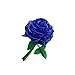 Canjerusof Cristalina Creativa del Rompecabezas 3D Flor De Rose Decoración 44Pieces Puzzle 3D De Cristal Azul Building Blocks