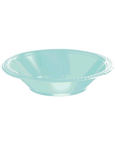 Amscan Round Paper Bowls, 20 oz, Robin's Egg Blue