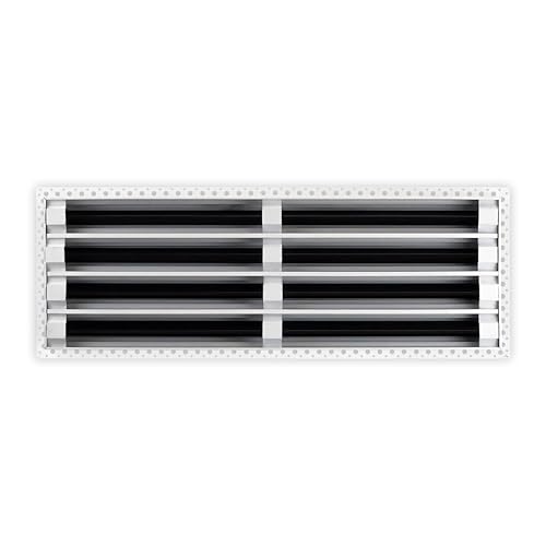 Image of BUILDMART - 24x8 MUD-in Air Vent Cover - Drywall MUD in White Air Vent - MUD Linear Slot Diffuser - Register Grille for Ceiling and Walls - Texas Buildmart