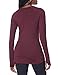Amazon Essentials Women's Brushed Tech Stretch Long-Sleeve Crewneck Shirt - Discontinued Colors, Burgundy Space Dye, Small