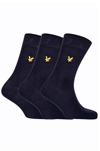 Image of Lyle & Scott Men's Angus Plain Socks, Blue (Peacoat 5002), One Size (Manufacturer Size: 7-11)
