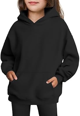 Arshiner Girls Oversized Hoodies Fleece Pullover Sweatshirts Sweatshirts Kids Black Halloween Outfit...