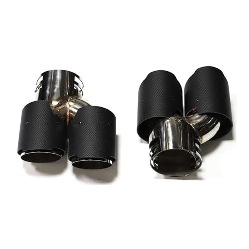 Quatre embouts d'échappement look carbone pour corriger le design arrière BMW G20 G22 G42