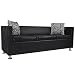 Produktbild vidaXL 3-Sitzer Sofa Couch Loungesofa Relaxsofa Relaxcouch Kunstleder Schwarz