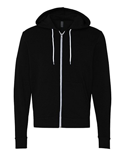Bella Canvas Poly-Cotton Fleece Full-Zip Hoodie (3739) Black, XS