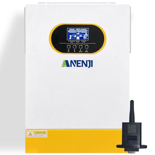 6200W Solar Hybrid Wechselrichter 48Vdc zu 230Vac, Pure Sine Wave, mit 120A MPPT Regler, 98% Wirkungsgrad, Solar und Generatoranschluss, Geeignet für netzunabhängige Systeme im Haushalt