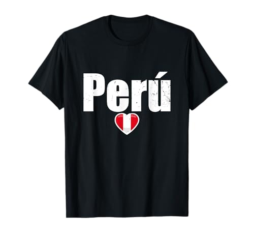 Perú Vintage Bandera Peruana Camiseta