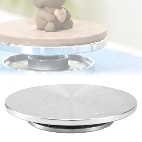 Disco per ceramica, piatto girevole per torte, in lega di alluminio, 25 cm, piatto girevole per scultura, modellismo, decorazione per torte