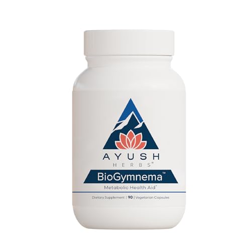 Ayush Herbs Biogymnema, All-Natural Ayurvedic Herbal Supplement with Gymnema, Bitter Melon and Chromium, Supports Healthy Metabolism, 90 Vegetarian Capsules