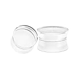 BIG GAUGES Pair of Clear Acrylic 9/16 inch Gauge 14mm Double Flare Solid Saddle Piercing Jewelry Ear...