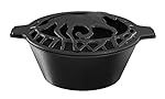 Fire Beauty Woodstove Steamer Stove Humidifier Cast Iron Lattice Top Rust Resistant 2.3 Quart Capacity (horse)