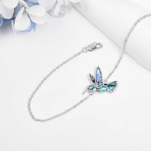 Bracelet for Woemn 925 Sterling Silver Hummingbird/Flamingo/Tulip/Rose/Opal Flower/Evil Eye/Moon Phase/Paw Print Bracelets Summer Jewelry Holiday Gifts for Lover Mom Wife4