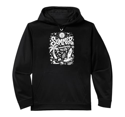 SUMMER 'my why' Funny Retro Surf Performance Hoodie