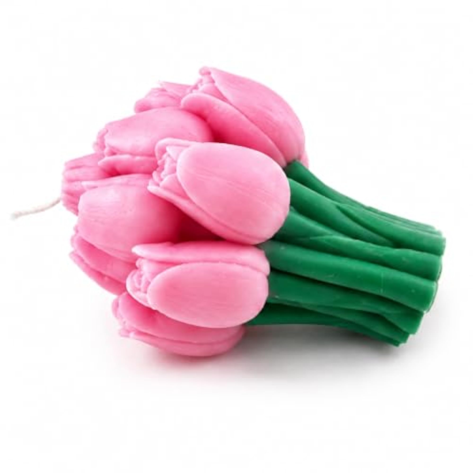 Tulip Bouquet Shaped Decorative Candle, Pink