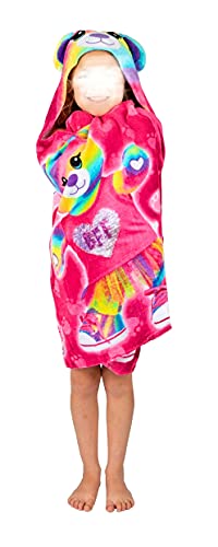 Franco Mfg Build-A-Bear Kids Bath And Beach Hooded Towel Wrap, 100% Cotton, Pink 24 In X 50 In (61 Cm X 127 Cm), 24 X 50 Inch #TOP6