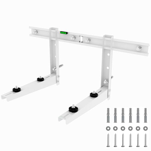 Image of Mini Split Wall Mounting Bracket for 9000 Btu to 18000 Btu Outdoor Ductless Mini Split Air Conditioner AC Heat Pump System, Heavy Duty AC Support Bracket for Outside, Hold Up to 330 lbs