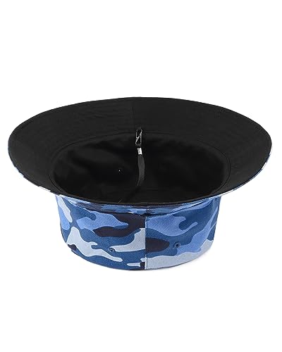 Image of XXL Oversize Bucket Hat Reversible, XL L M S Fisherman Sun Cap With Chin Strap, Travel Beach Outdoor Hat For Men Women