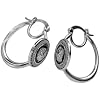 New 2026 Nigeria Africa 18K Gold Color Hoop Earrings Golden Silvery Black Earring Italian Dubai Wedding Women Men Jewelry Gift Perfect For Gift For Special Occasions