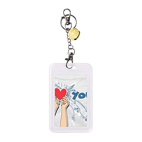 Étui de protection pour carte I Love You, le cadeau romantique avec clochette