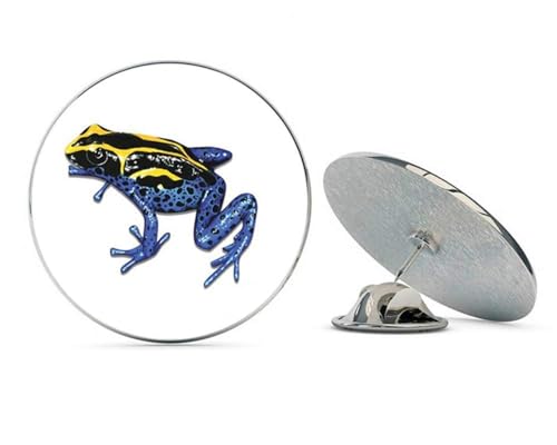 Blue Poison Dart Frog Coloful Beautiful Dangerous Metal 0.75" Lapel Hat Pin Tie Tack Pinback2