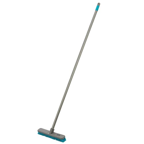 Presto! Scrubby Hard Brush with 120 CM Metal Handle-Grey, Hard_Floor