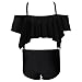 Girls Off The Shoulder Ruffle Swimsuits High Waisted Bikini Set Two Piece Bathing Suits Swimwear for 2-11 Years