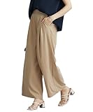 [ニッセン] ひんやり接触冷感 タックワイドパンツ ベージュ S