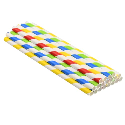 Pitillos de papel coloridos 7.75 pulg 200 unidades miniatura 6