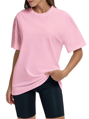 Women Oversized T Shirts Summer Casual Crewneck Short Sleeve Basic Tops Cotton Loose Fit Clothes2