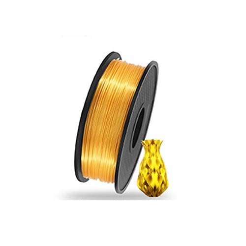 3D Printer Filament PLA Plus, Silk PLA3D Printer Filament 1.75mm, 3D Filament Low Odor, Dimensional Accuracy +/- 0.02mm for 3D Printers (1KG) Genuine Silk PLA Filament PLA+ (Silk Gold) (Rose red)