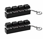 Cosiesnest – 2 Stück Tastatur Fidget Schlüsselanhänger Set, Mini Tastatur