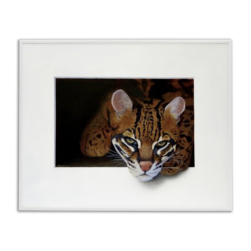 Menacing Cheetah Jungle Cat, 24 x 30 Inch Framed Giclée Print