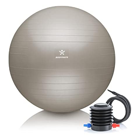 BODYMATE Gymnastikball Sitzball Trainingsball mit GRATIS E-Book inkl. Luft-Pumpe, Ball für Fitness, Yoga, Gymnastik, Core Training Cover