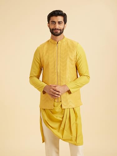 Kurta asymétrique d'exception en satin et soie fine avec veste brodée main