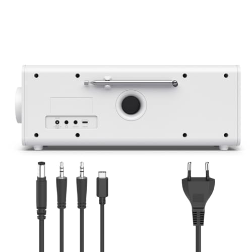 Digitalradio DR2002, FM/DAB/DAB+/Bluetooth® RX, Radiowecker, Stereo, Weiß