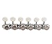 Guyker 6 Inline Vintage Guitar Lock String Tuners â€“ Locking Tuning Key Pegs Machine Heads Replacement Parts for ST TL Style Electric, Folk or Acoustic Guitars â€“ Nickel, Cream Handle