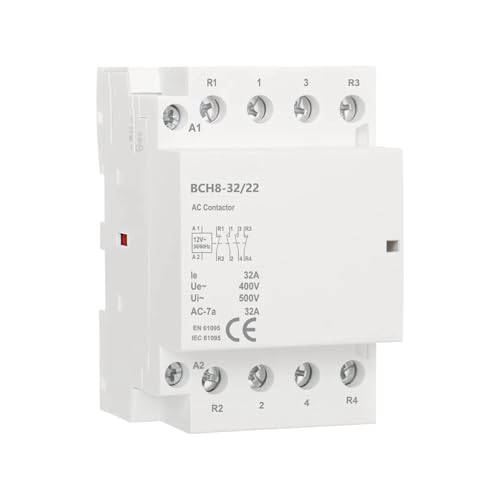 Contacteur domestique 4 pôles 32A BCH8-32/22 2NO 2NC commande 230V AC