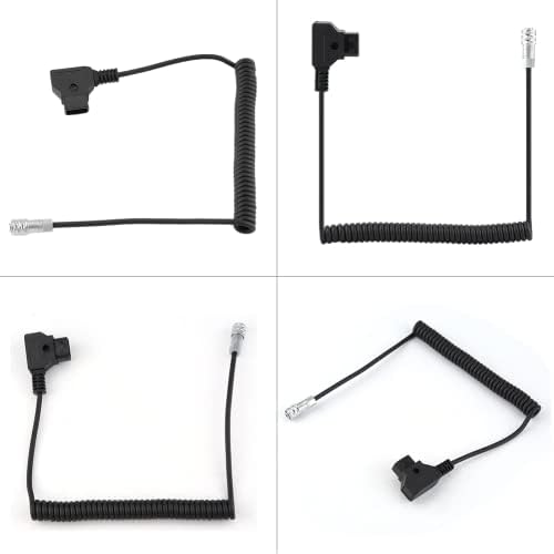 Coiled Cord Power Cable, Female Coiled Power Cable Adapter Ultralight Black BMPCC4K Female Connector for Power Supply