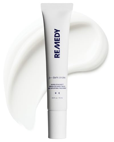 Remedy Dark Circles Reducing Advanced Eye Cream | Undereye Discoloration Treatment | Caffeine, Kojic Acid, Niacinamide, Marine Algae Complex | By Dermatologist Dr. Shah, 0.5 fl. Oz