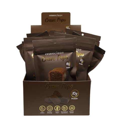 CraveClean Milk Chocolate Brownie Crave Pops – 8 Bags of