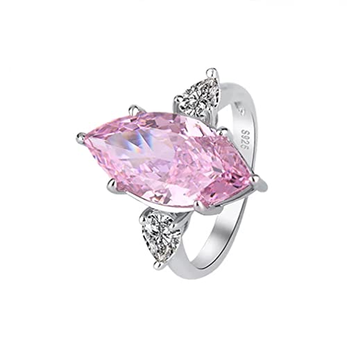Anneaux de coupe rose en argent 925 pour femmes bijoux de mariage