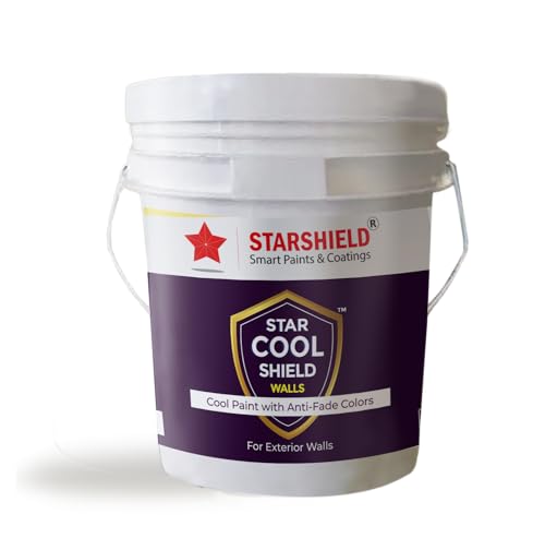 Image of StarShield Star Cool Shield Walls Heat Reflective Exterior Paint | SRI 130 | Anti-Fade | Elastomeric | Primerless | (18.2, White)