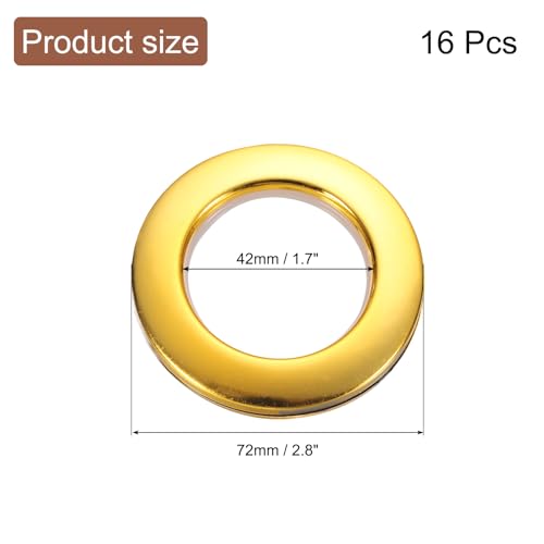 Ojales de cortina de 42 mm uxcell con anillos de bajo ruido para barras de baño y ventanas 3