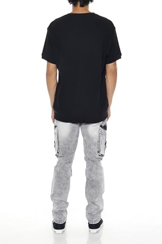 Forever 21 Men's Acid Wash Slim-fit Cargo Jeans4