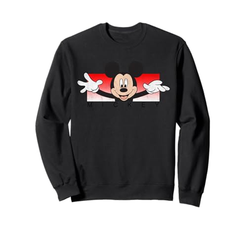 Sweatshirt Mickey Mouse Disney Vintage pull streetwear color-block vêtement hiver