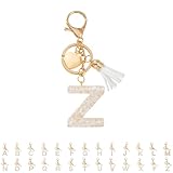 CBHTMY Llaveros Letras Corazón Blanco, Regalo Original para Novia,Llaveros Personalizados con Iniciales para, Porta Llaves Romántico para Mochila y Coche (Z)