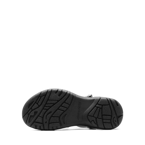DREAM PAIRS DREAM PAIRS Women's Walking Comfort Sport Athletic Sandals With Arch Support Elastic Strap Casual Hiking Outdoor Beach Summer Sandal,Size 7,Black/White,SDSA2406W
