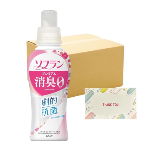 ライオン ソフラン プレミアム消臭 フローラルアロマの香り 本体 510ml 16個セット 柔軟剤 +Kunutonnオリジナルロゴ入りeおまけ付
