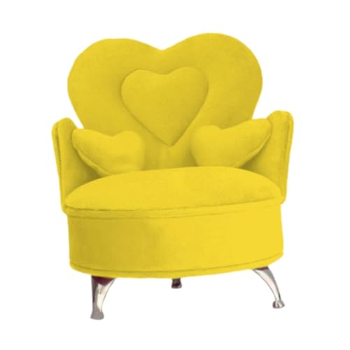 APLVFFZH Caja de joyería para sofá, estuche de almacenamiento de pendientes para Mini casa a escala 1/6 para sala de estar de casa de muñecas, Amarillo
