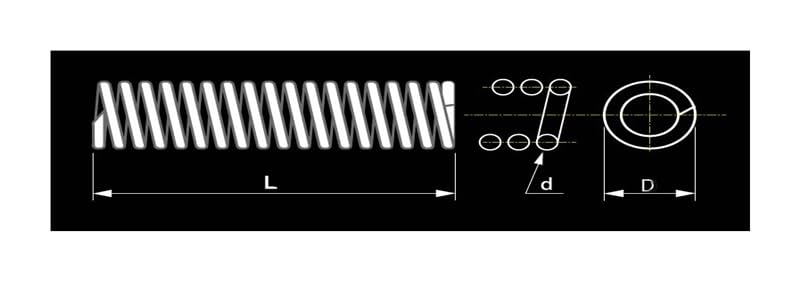 50 Stück 0,25 x 2,9 x 7,9 mm kleine Punktfeder aus Edelstahl, 0,25 mm Draht, Mikrofeder, Druckfeder, Druckfeder, Außendurchmesser = 2,9 mm
